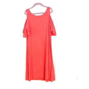 Girls cold shoulder dress